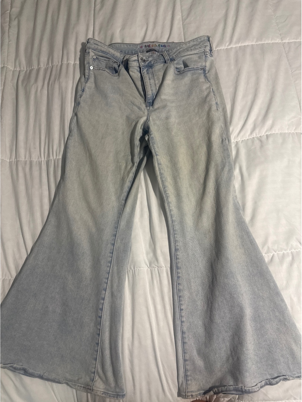 American Eagle Light Wash Pride Festival Flare Jeans